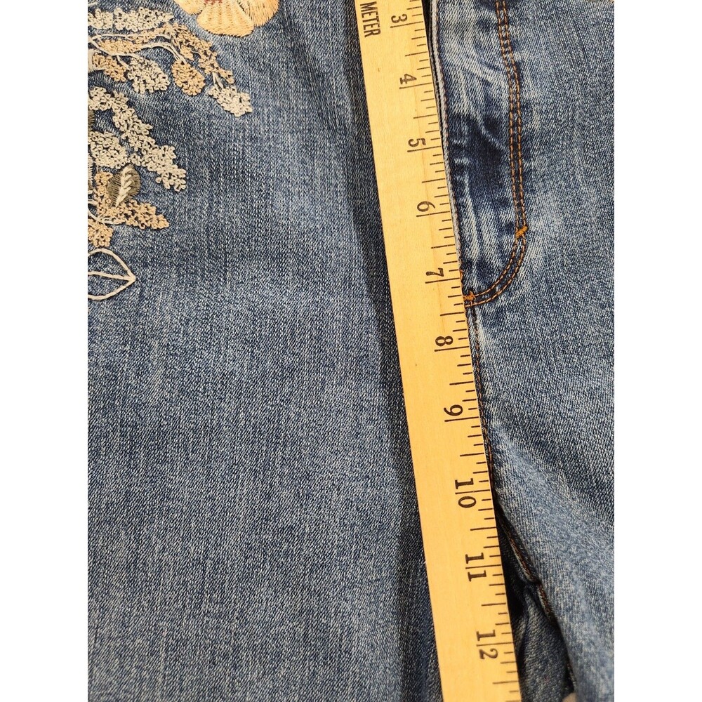 Gloria Vanderbilt Amanda Embroidered Floral Jeans Women’s 16 Blue Slim Straight - Picture 9 of 11